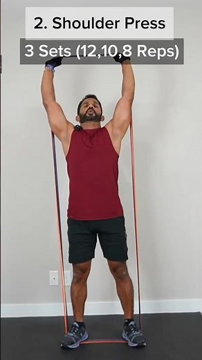 🔥Top 5 Compound Workouts With Resistance Bands #viralshort #resistanceband