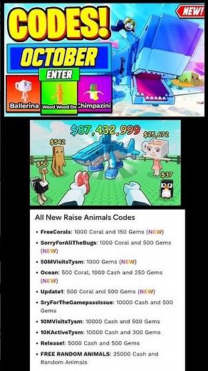 Roblox Raise Animals - NEW CODES (October 2025)