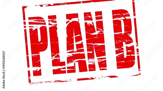 Animation “Plan B” rubber stamp effect