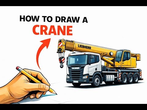 How to Draw a Liebherr Crane on a Scania Truck – Easy Step by Step! 🚧