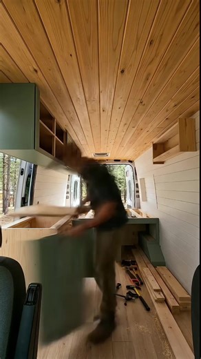 Renovating a old van Timelapse🚐⛺️#asmr #treehouse #bushcraft #van