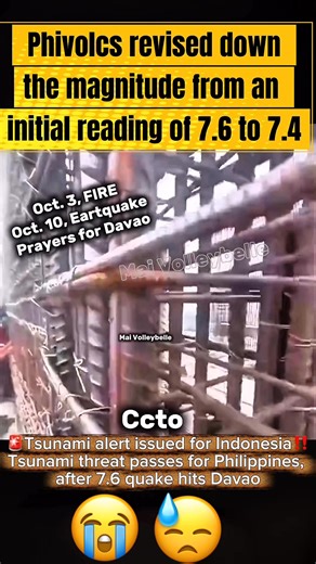 Construction worker captures the M7.4 earthquake that hit the Philippines😱 #Philippines2025 #Earthquake2025 #EarthquakePH #Davao | Mai Volleybelle