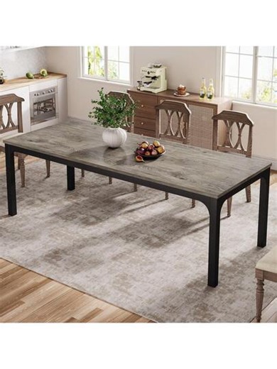 Tribesigns Dining Table For 6-8 Person, 78-Inch Long Rectangular Kitchen Dining Table For Living Room And Dining Room, 78.7 X 27.5 X 29.5 Inches(Only Table) | SHEIN