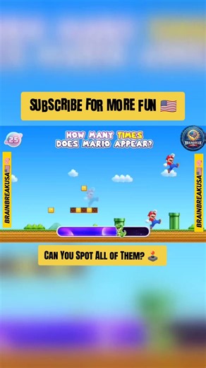 Only 1% of People Can Count All Marios Correctly! 🧠 IQ Test #shorts #usa #quizchallenge #triviatime