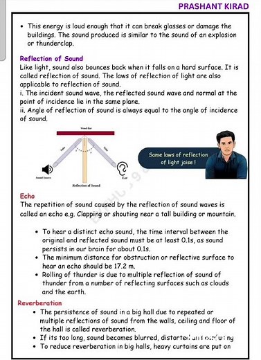 Here's the class 9 Sound chapter notes by Prashant sir