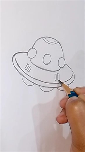 How to draw a UFO 👽 🚀 | UFO #ytshorts #youtubeshorts #drawing