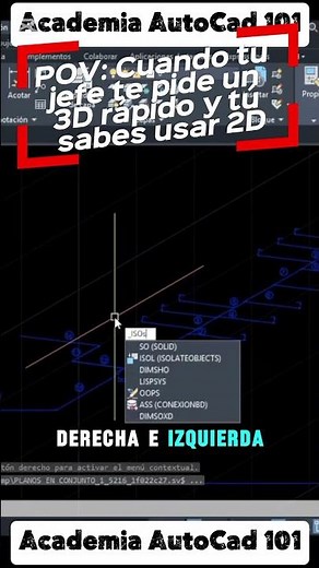 ​¡Día 52 de 101 comandos en AutoCAD! Comando ISODRAFT 🚀