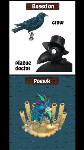Poewk — based on: Crow + Plague doctor | My Singing Monsters #shorts