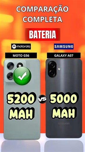 💰MOTO G56 vs GALAXY A07 | Comparativo #motog56 #galaxya07