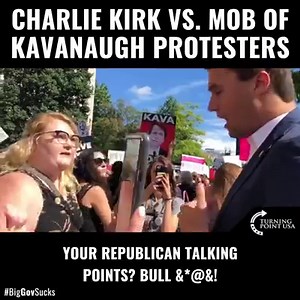 5.9M views · 11K reactions | INSANITY! This VERY Angry Mob Protests AGAINST Due Process & The Presumption Of Innocence! WATCH: Charlie Kirk Vs. Mob Of Kavanaugh Protesters | Turning Point USA | Facebook