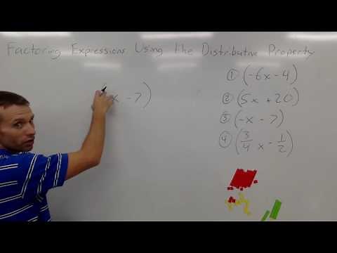 Factoring Expressions using the Distributive Property (in reverse)