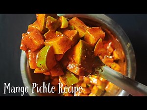 Instant Mango Pickle Recipe | How to Make Cut Mango Pickle at Home