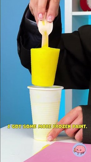 Cool painting idea with frozen colors! 🍦🎨