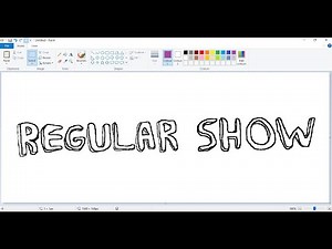 How to draw the Regular Show logo using MS Paint | How to draw on your computer