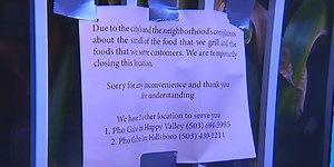 Restaurant closes because of ‘odor’ complaints, owner says
