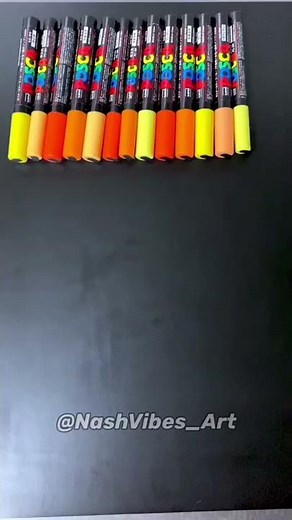 Glow Effect Drawing with Posca Markers! Halloween Art (Shorts)