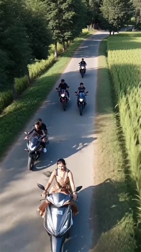 Super Bikes Following Girl 💥 bike stunts | girls driving #viral #funny #shorts