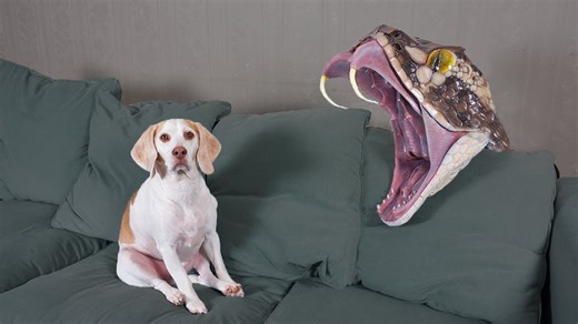 Dogs fight a giant snake and react hilariously