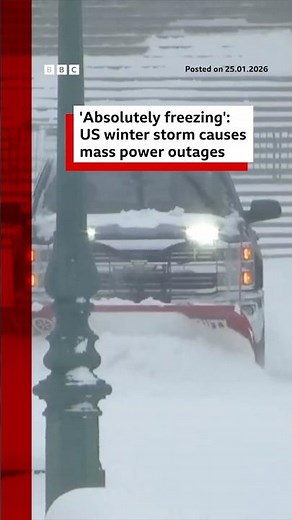 'Absolutely freezing' winter storm causes mass power outages in US. #Storm #Weather #BBCNews