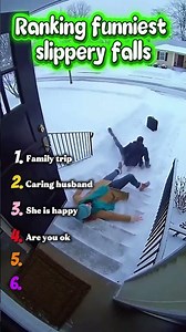 Ranking funniest slippery fails 😂