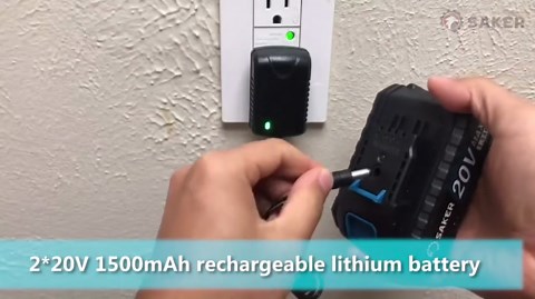 Saker Mini Chainsaw 4 inch, Battery Powered Chainsaw, Cordless, Rechargeable 20V 1500mAh