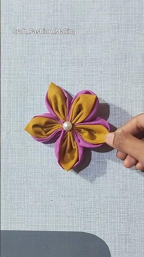 DIY Fabric Flowers Without a Sewing Machine (Easiest Method!) #flowercraft #flowermaking
