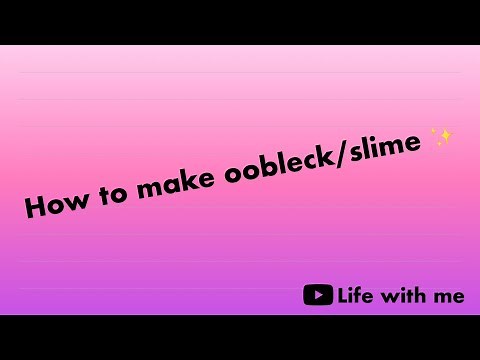 How to make oobleck/slime!! ( with cornflour/cornstarch and water)