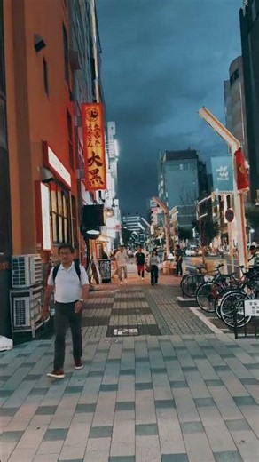 Twilight Neon Walk: Future Cityscape 🌆 #shorts