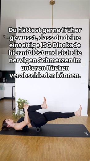 264 reactions · 22 shares | ISG-Blockade oder untere Rückenschmerzen?  Diese Übung kann helfen, Spannung zu lösen – aber: Schmerzen verschwinden nicht von Zauberhand ✨ Für langfristige Besserung brauchst du auch Rücken-Mobility und Core-Strength!   Baue die Übung in deine tägliche Routine ein – schon nach ein paar Tagen kann’s spürbar besser werden. #blackroll #doityourhealth #lowerbackpain #isgblockade #mobilitymatters | Blackroll | Facebook