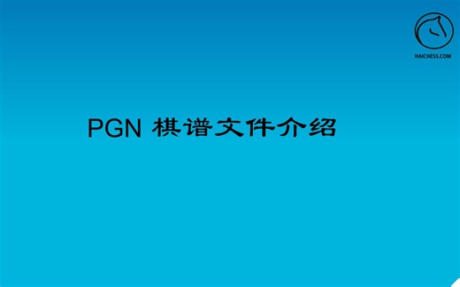 PGN 棋谱文件介绍