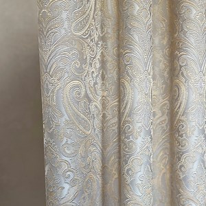 Floral Jacquard Curtains: Bohemian Art Deco Gold Pattern, Custom Made - Etsy