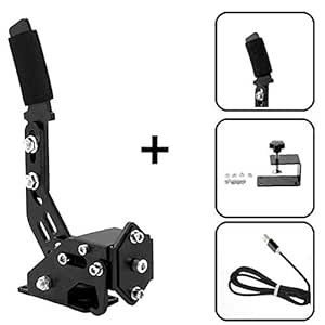 Marada Hand brake 14Bit USB Hall Sensor with Clamp,Only Supported PC Windows Systems (Black)