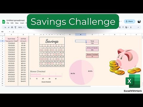 Savings Challenges For Small Budgets In Google Sheets | Easy Money-Saving Tutorial