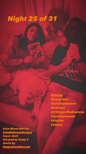 Night 25 of 31. The Last Horror Film (1982), Directed by David Winters. Joe Spinell stars alongside Caroline Munro in this meta-slasher about toxic fandom that was decades ahead of its time. The Last Horror film is a sleazy, underrated gem with some great production value and darkly comedic sensibilities. While it doesn’t possess the slick shine of Edward Bianchi’s 1981 major studio thriller The Fan, it has way more charisma and charm. “I’m Vinny Durand, man.” Would pair well with Vernon Zimmerm