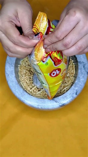 Spicy Snacks Crushed with Stone Pestle ASMR 🌶️🔥 #shorts