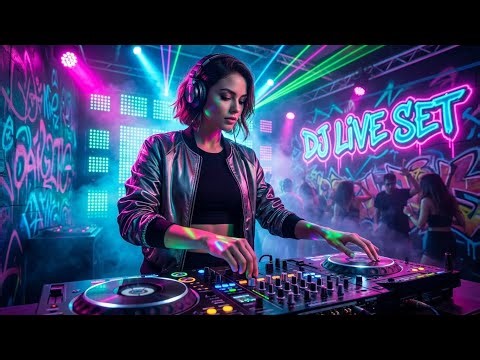 DJ LIVE Hip Hop Energy | Neon Street Night Music