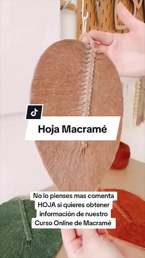 Hoja Macramé 🙌🏻 #manualidades #macrame #macrametutorial #macramelove #nudos #diy #hechoamano #tejidoamano #foryou #crochet #mujeres
