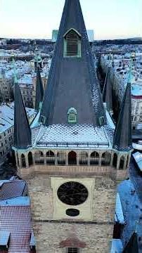 Stunning Drone Footage Above Prague's Famous Astronomical Clock Tower 🇨🇿 4K