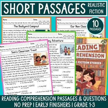 Reading Comprehension Short Stories Passages and Questions 2nd Grade 3rd Grade