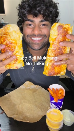 Joseph Mukbangs on Instagram: "Taco Bell Mukbang! 🌮🔔 #tacobell #burrito #mukbang #asmr #mukbang"