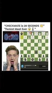 🔥,"20 Second Checkmate That SHOCKS Everyone! 😱♟️" #shorts #chess #gaming