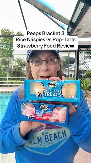 What’s the best Peeps-Part 3. Peeps Rice Krispies vs Pop-Tarts Strawberry Candy Review #foodreviews