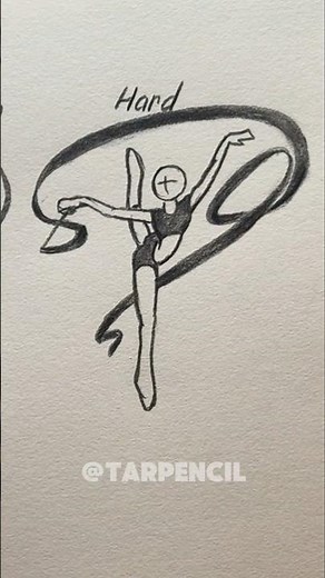 How to draw a Gymnast ✏️ #drawing #art #tutorial #howtodraw #sketch #gymnast
