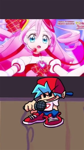 FNF × KIMI IDOL PRECURE (笑顔のユニゾン SONG) BF vs NEW CURE IDOL POWER UP Version part 5