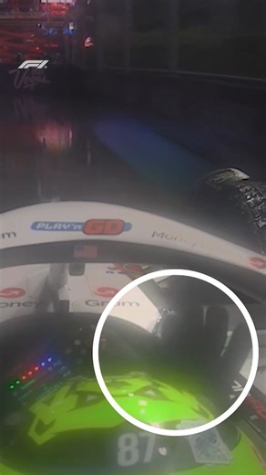 The wet track took the wheel for this one 😰 #F1 #Formula1 #LasVegasGP | F1
