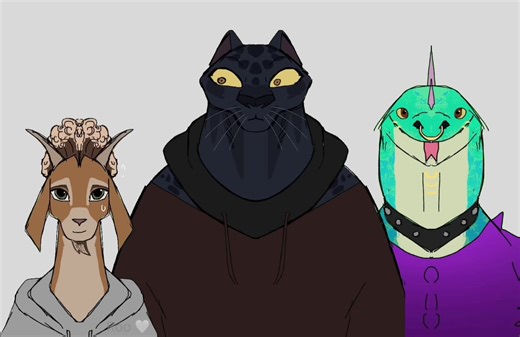 I had. No. Idea what flo would feed them but I was thinking like “ maybe she wiped liquor on her hand or whatever and fed them like that “ so I just went with it. ( I DID NOTT want to draw flo so.) I’m sorry I can’t draw modo properly I kinda rushed this LMFAO - #thegoat #animation #jettfillmore #willharris #modoolachenko