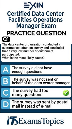 Certified Data Center Facilities Operations Manager (CDFOM) Exam Questions
