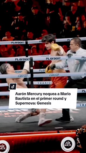 Aarón Mercury noquea a Mario Bautista en el primer round de Supernova: Genesis.😱 CC: @supernovaboxing #aaronmercury #aaron #mercury #mariobautista #supernova