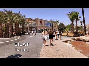 Walking Through Eilat in Israel | 4K | Red Sea Vibes, Beaches & Promenade