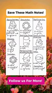 important Geometry Formula Math Notes 😍💯 | Math Tricks Tutorial